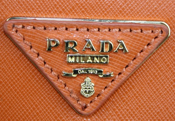 2014 Prada saffiano calfskin tote bag BN1786 orange